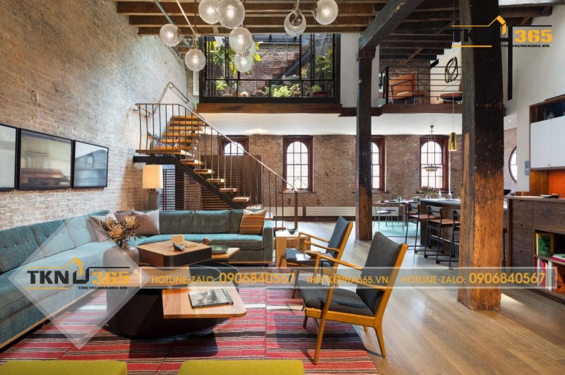 mẫu thiết kế nhà ống có gác lửng