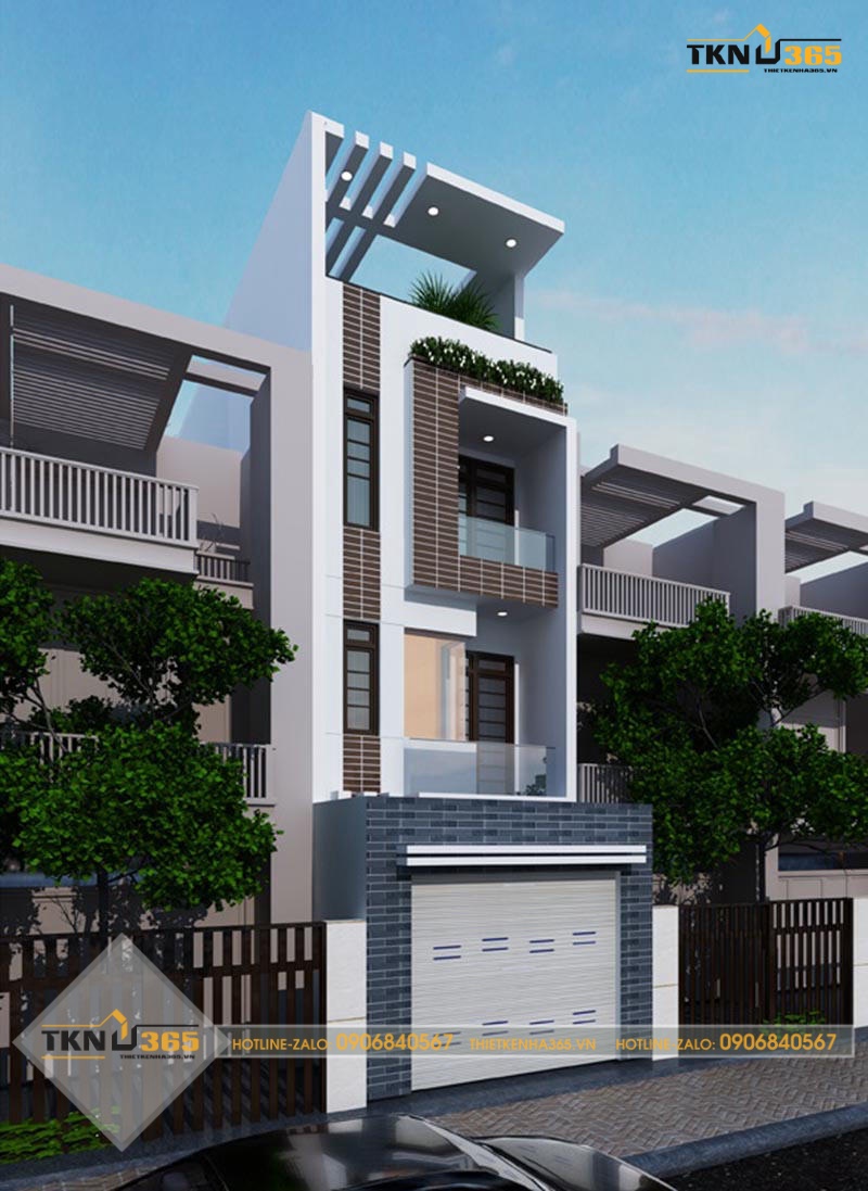 Mẫu nhà ống có gác lửng 5x20