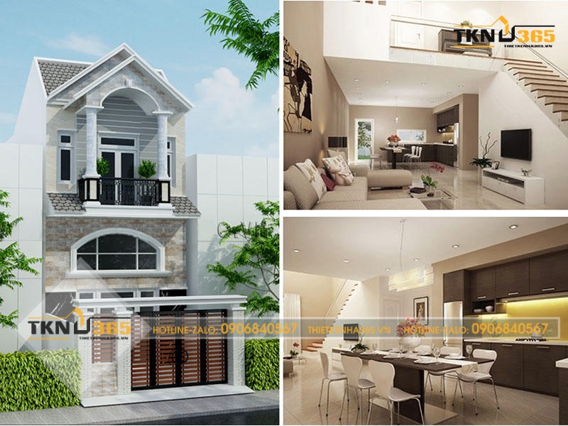 nhà ống có gác lửng