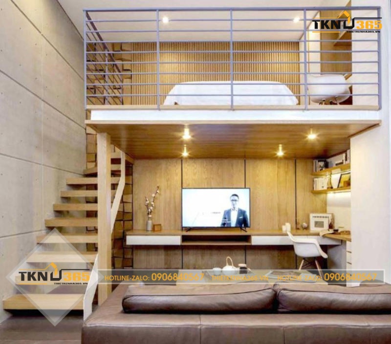 nhà ống có gác lửng