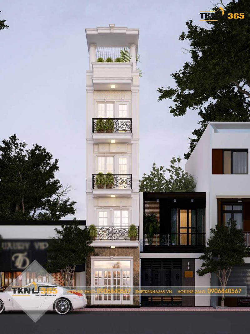 Nhà ống kiểu tân cổ điển 5 tầng