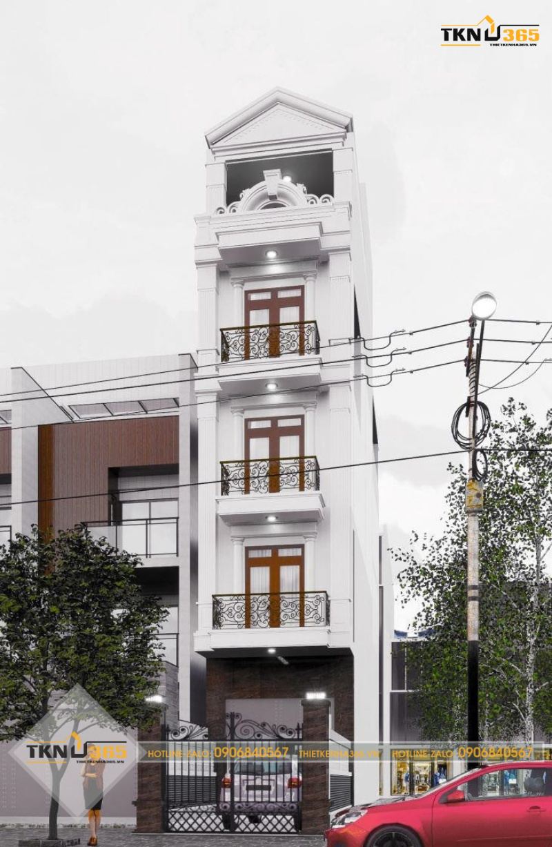 Nhà ống tân cổ điển 5 tầng