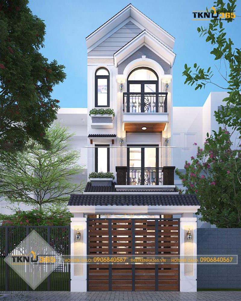 Mẫu nhà ống 3 tầng tân cổ điển