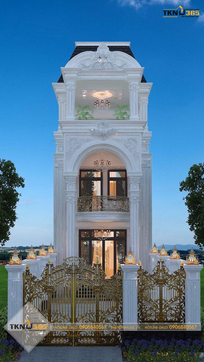 Mẫu thiết kế nhà ống tân cổ điển 3 tầng