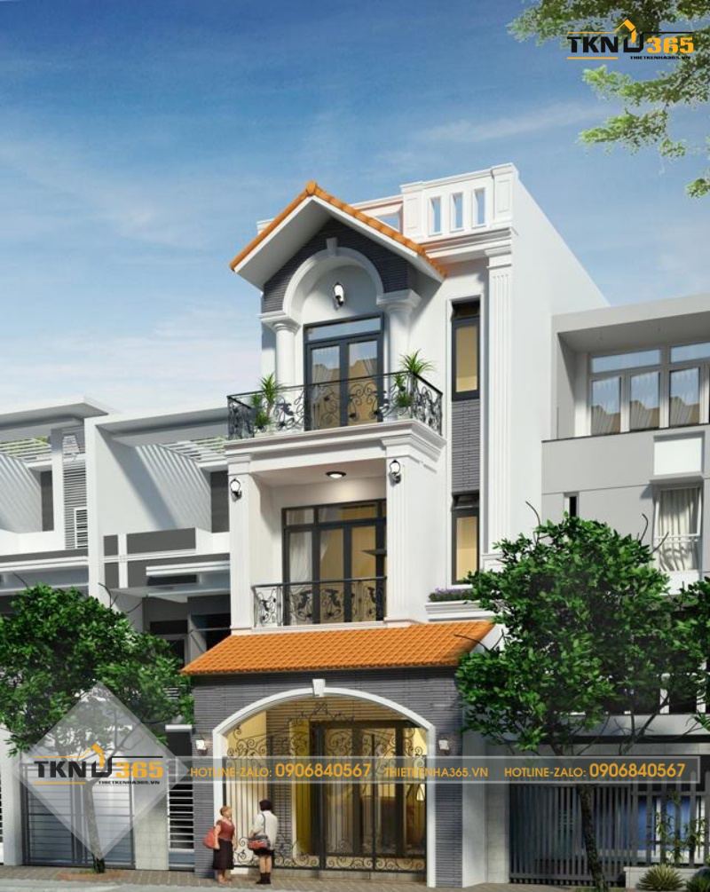 Mẫu nhà ống tân cổ điển 3 tầng