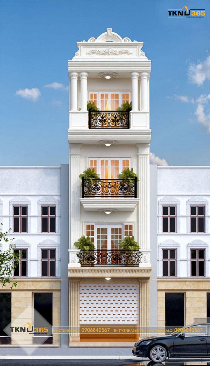 Nhà ống cổ điển 4 tầng