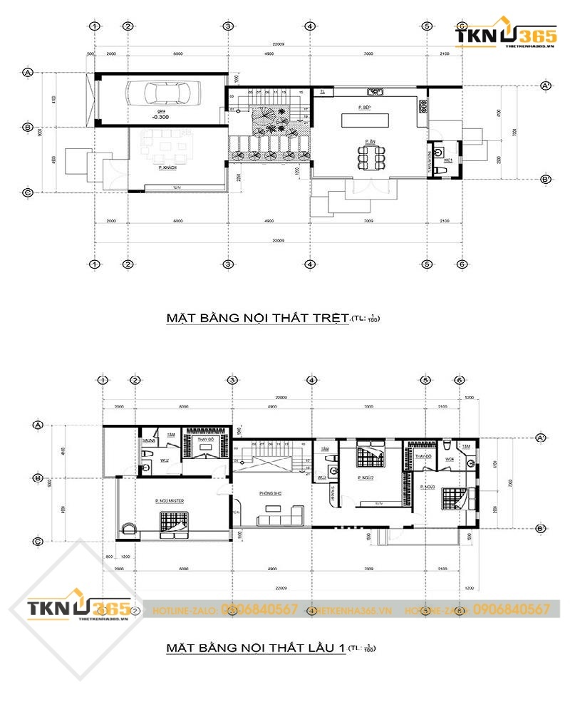 Mặt bằng công năng biệt thự kiểu Pháp mái Thái