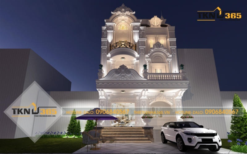 Thi công biệt thự kiểu Pháp