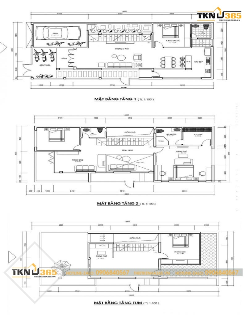bản vẽ biệt thự kiểu pháp