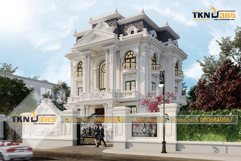 Thi công biệt thự kiểu Pháp