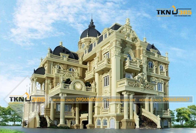mẫu thiết kế biệt thự Pháp