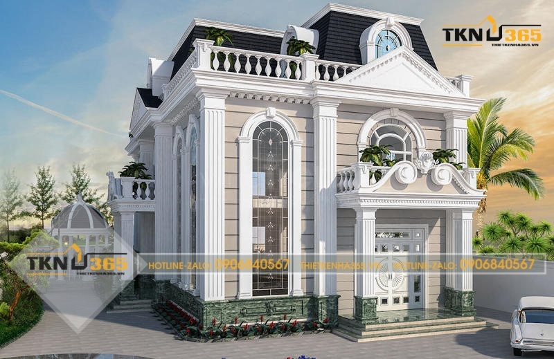 100+ Mẫu thiết kế biệt thự kiểu Pháp sang trọng, ấn tượng 2024