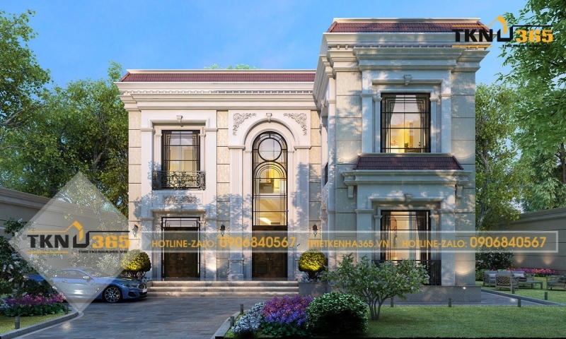 thiết kế biệt thự kiểu Pháp