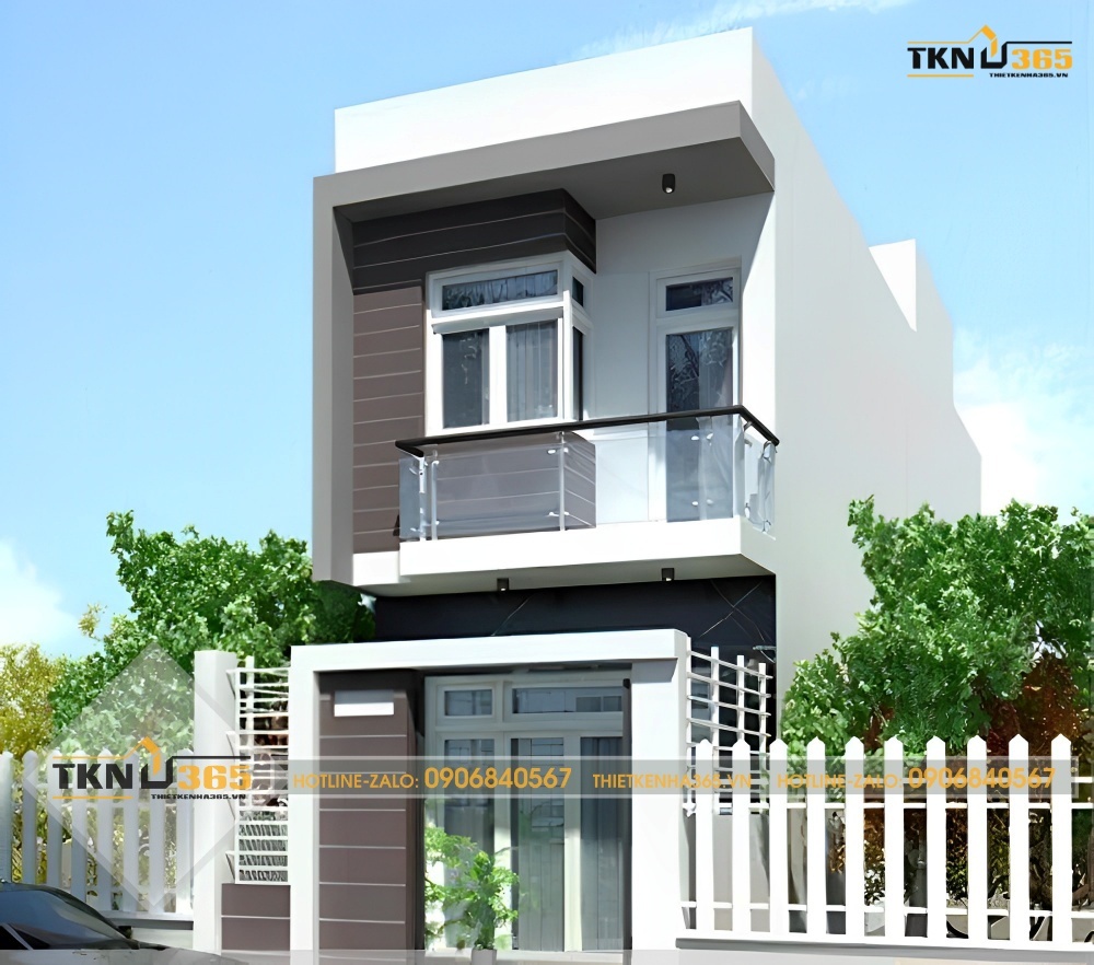 mẫu nhà 2 tầng 400 triệu