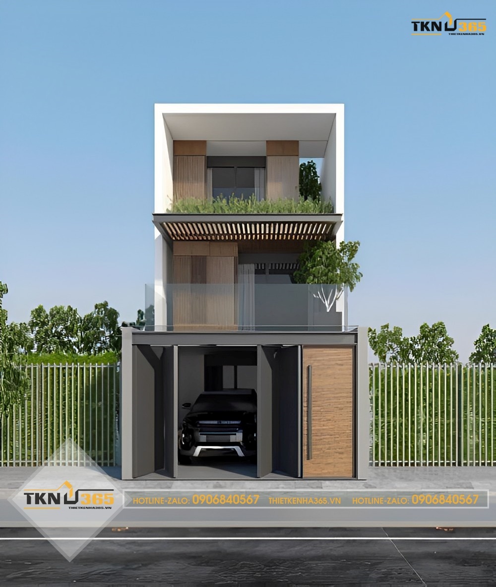 thiết kế nhà 2 tầng 400 triệu