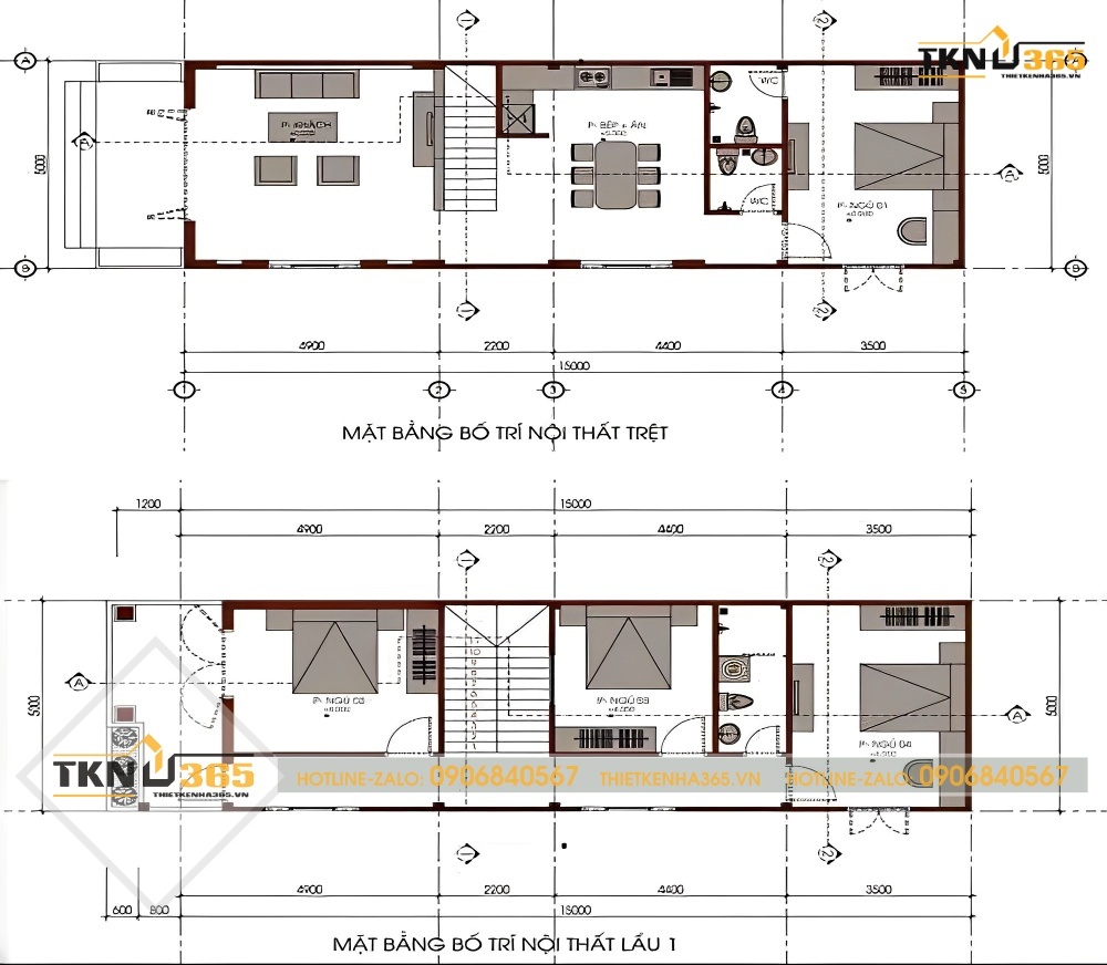 Bố trí mặt bằng công năng của ngôi nhà hai tầng chi phí 400 triệu