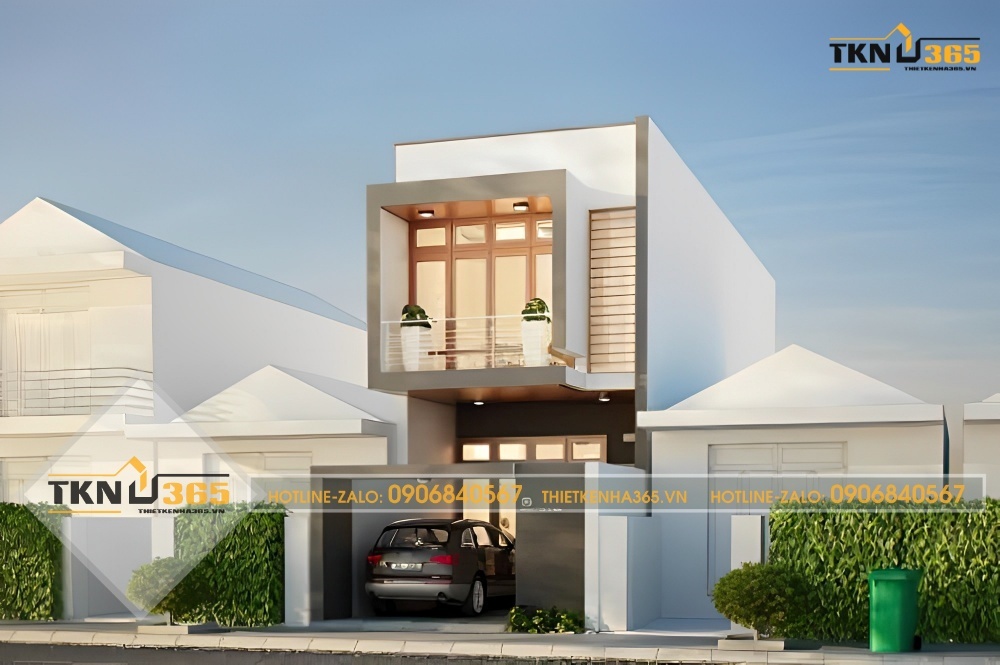 mẫu nhà 400 triệu 2 tầng