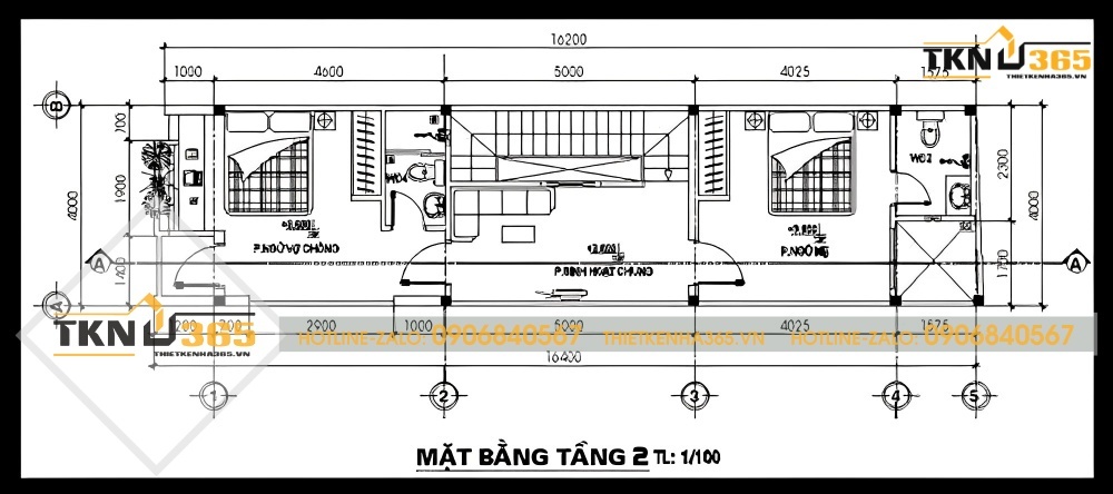 Thiết kế mặt bằng công năng tầng 2 nhà 400 triệu vừa tiết kiệm vừa đẹp
