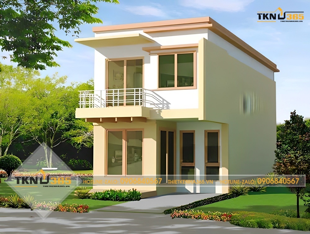 mẫu nhà 2 tầng nông thôn 400 triệu