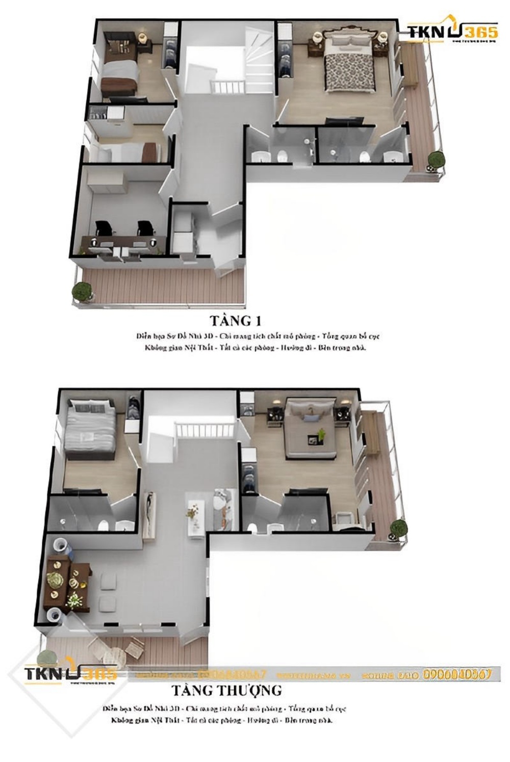 Mặt bằng công năng thiết kế nhà phố 35m2 có phòng thờ riêng