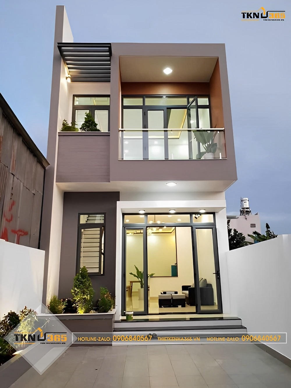 Các mẫu thiết kế nhà 35m2 thường có hình khối vuông vức