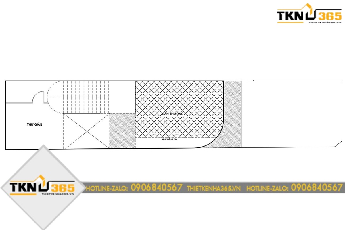 Bản vẽ tầng 3 nhà 5x16m
