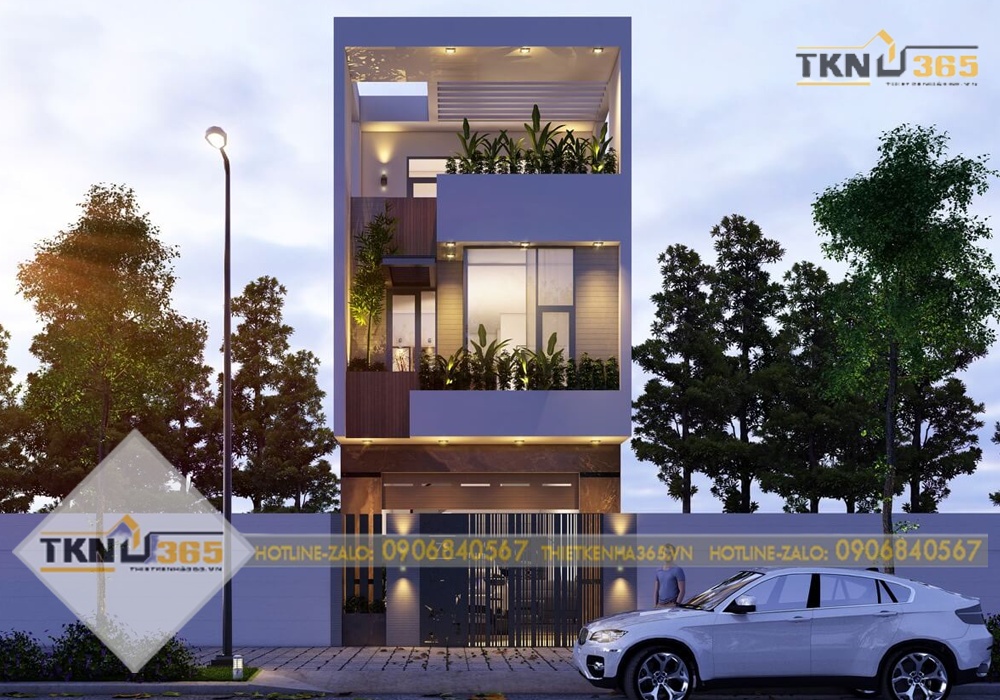 mẫu nhà lệch tầng