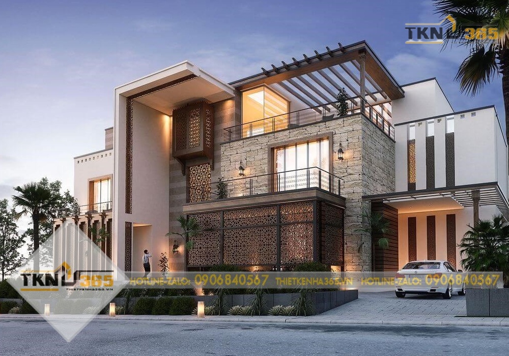 thiết kế nhà lệch tầng