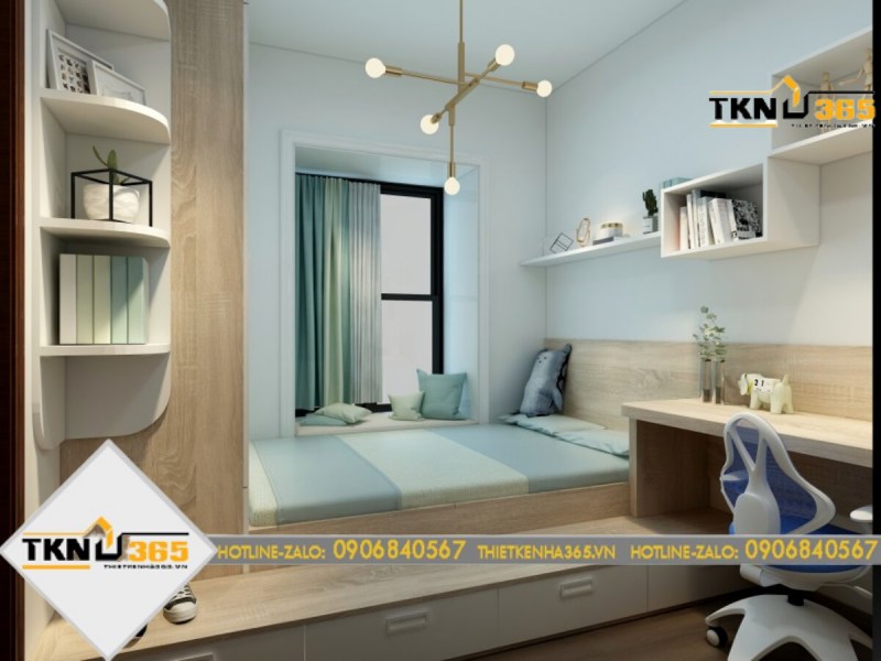 Thiết kế nội thất phòng ngủ nhà 15m2 đẹp