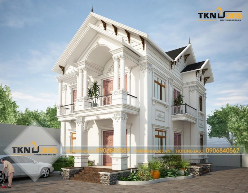 thiết kế nhà vuông 8x9m