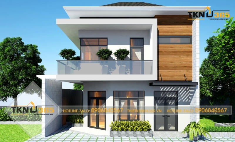 mẫu nhà vuông 8x9m