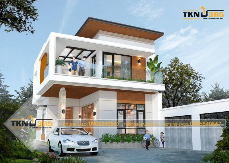 mẫu nhà vuông 8x9m