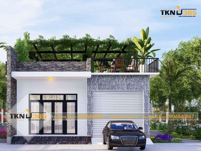 thiết kế nhà vuông 8x9m