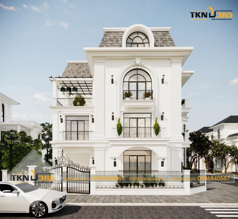 thiết kế nhà vuông 8x9m