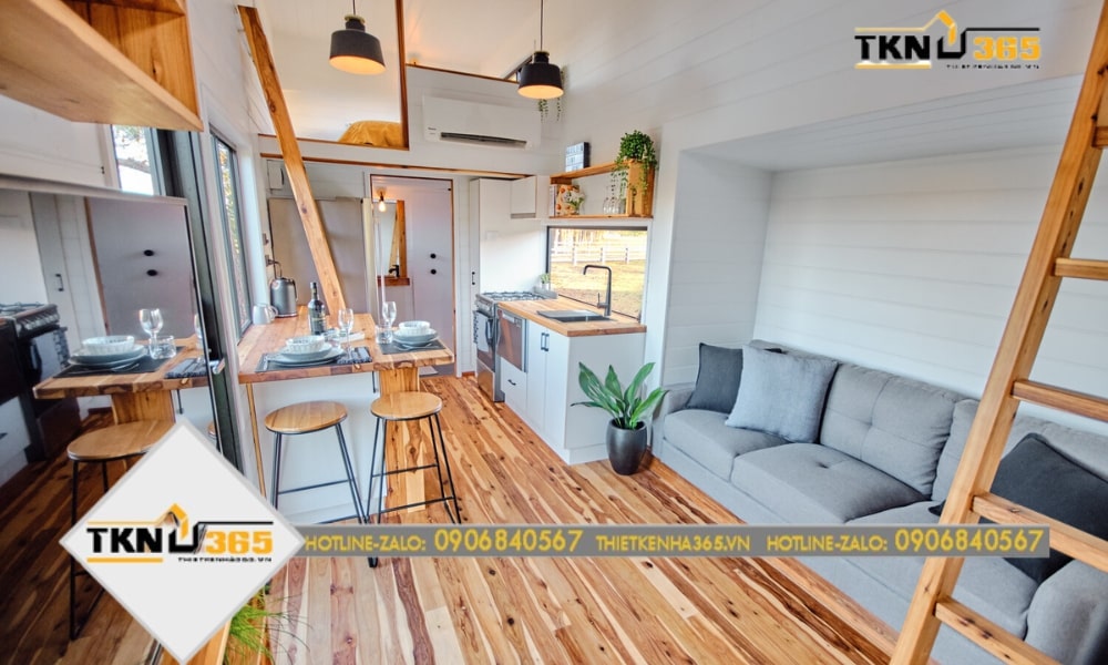 Thiết kế nhà nhỏ đẹp 15m2 kiểu căn hộ studio