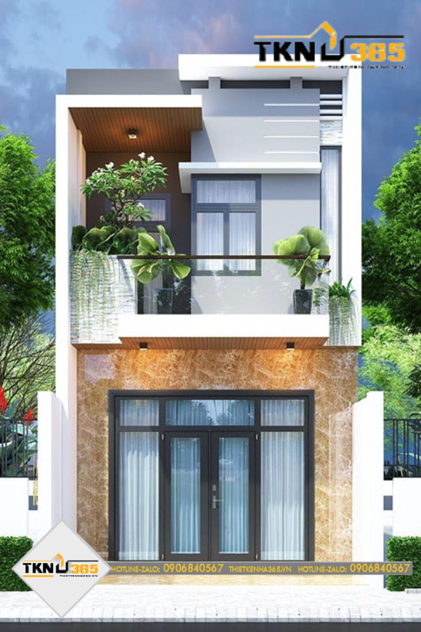 thiết kế nhà 2 tầng 3 phòng ngủ