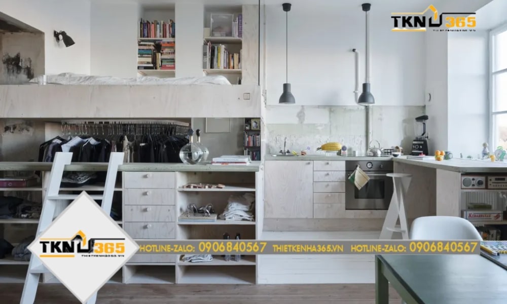 Mẫu nhà dưới 15m2 nhỏ đẹp với nội thất thông minh đẳng cấp