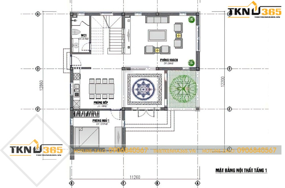 mẫu nhà 2 tầng chữ l 100m2