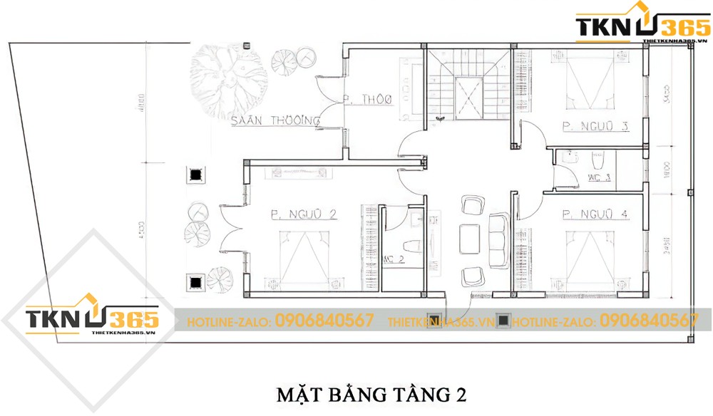 mẫu nhà 2 tầng chữ l 100m2