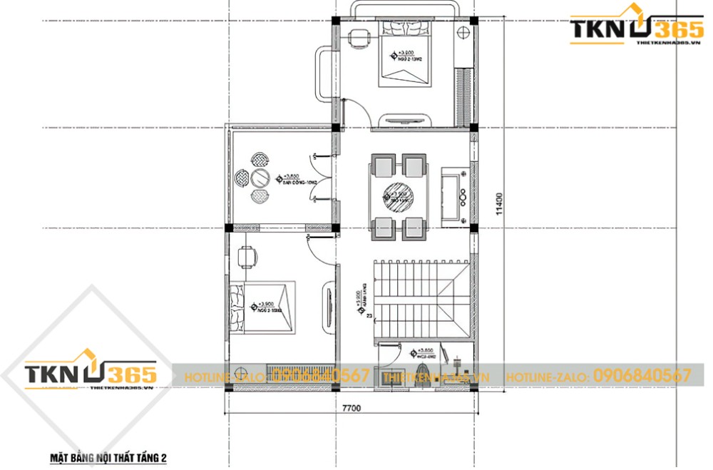 mẫu nhà 2 tầng chữ l 100m2