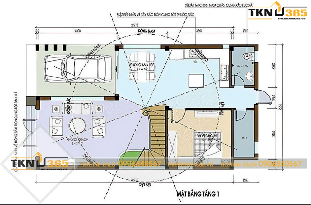 mẫu nhà 2 tầng chữ l 100m2
