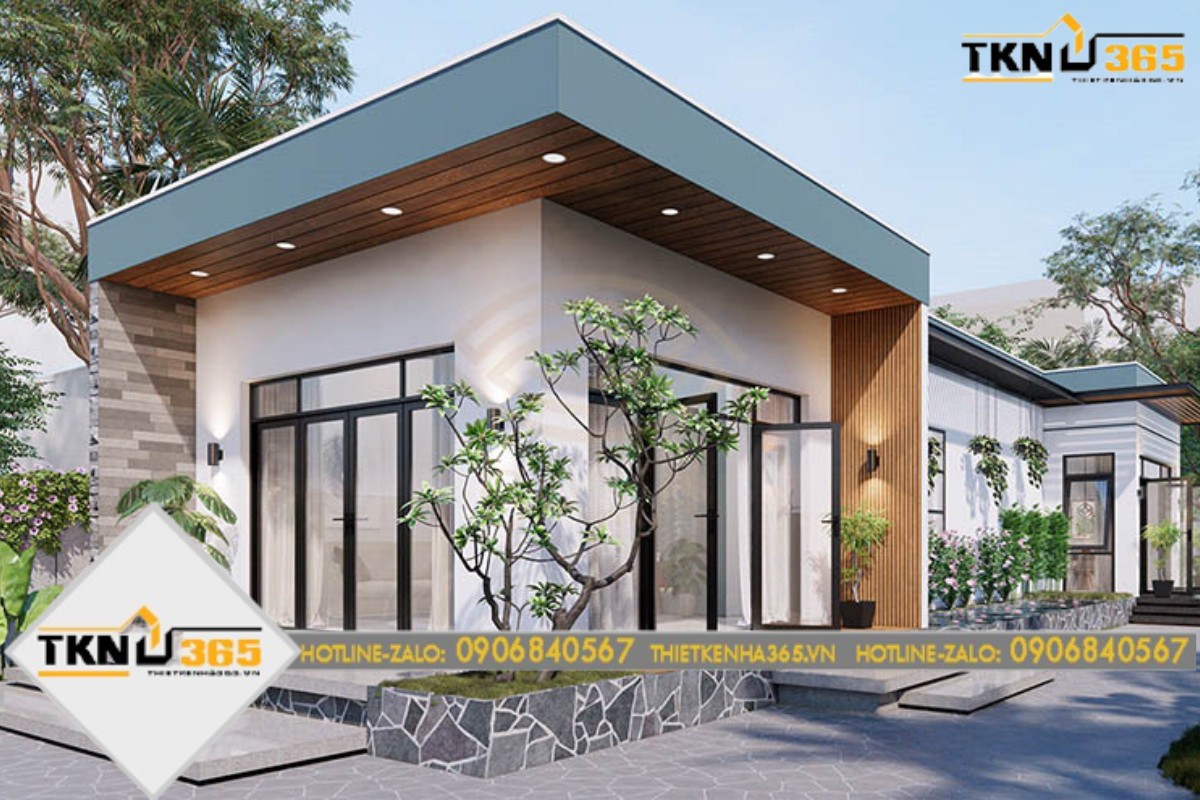 mẫu nhà cấp 4 mái bằng