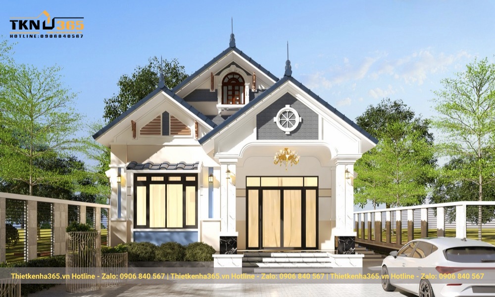 nhà cấp 4 mái thái đơn giản