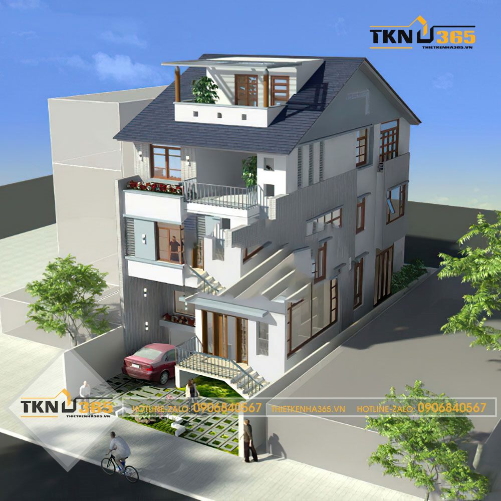 Mẫu nhà có tầng hầm chìm