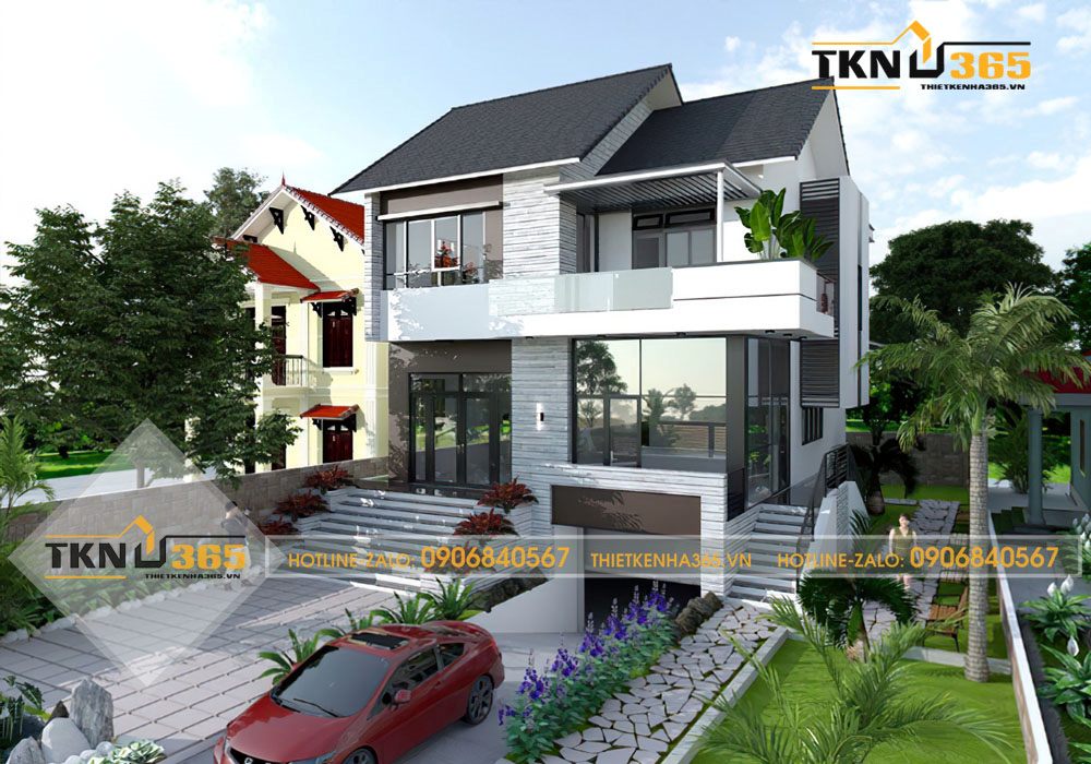 Mẫu nhà có tầng hầm chìm