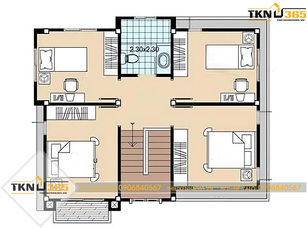  nhà đẹp hình vuông 8x8 