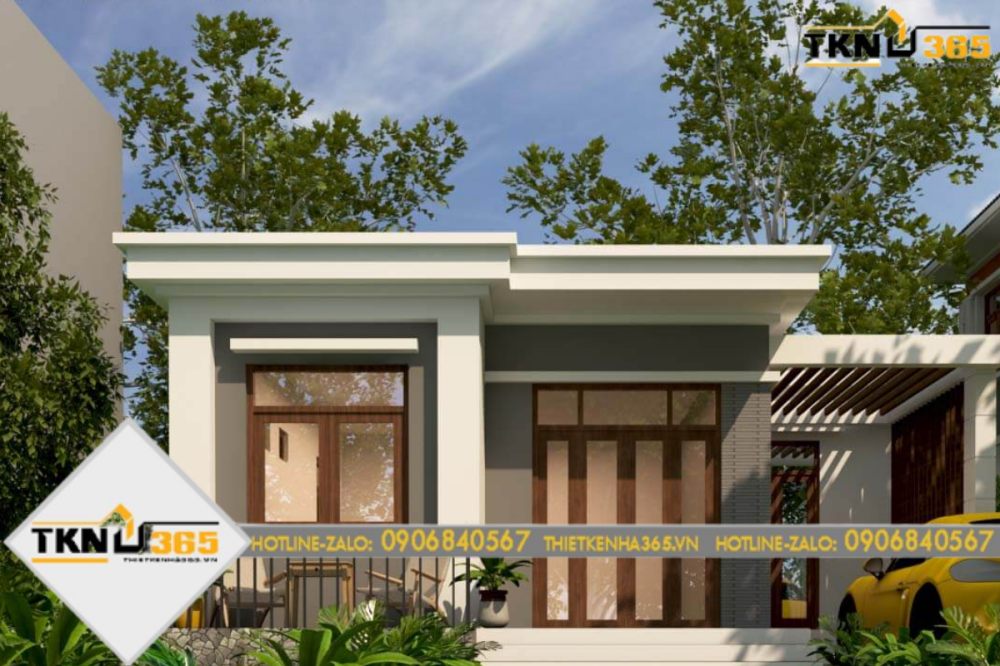 nhà cấp 4 mái bằng 