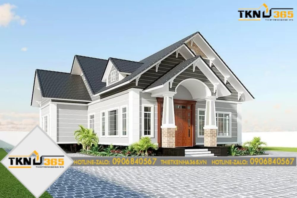 nhà cấp 4 mái thái 3 phòng ngủ