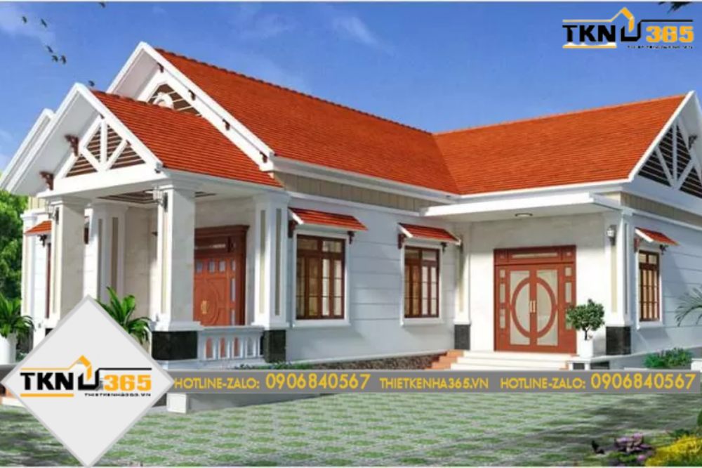 nhà cấp 4 mái thái 3 phòng ngủ