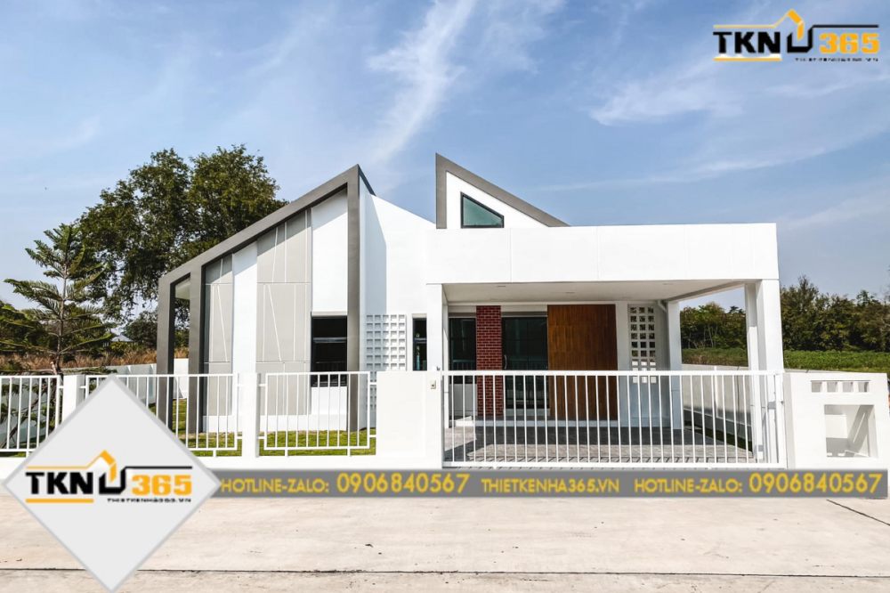 nhà cấp 4 mái thái 3 phòng ngủ